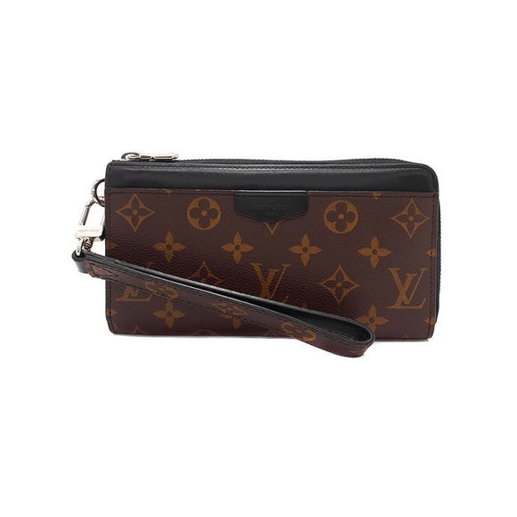 Louis Vuitton Long Wallet Monogram Zipper Dragonne Macassar Zippy - Picture 1 of 8